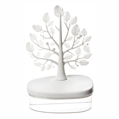 1pc Creative Tree Jewelry Storage Box - Desktop Cosmetics Display Box, Dustproof Plastic Storage Container For Jewelry, Small Items And Cosmetics, Multi-functional Storage Organizer, Desktop Decor